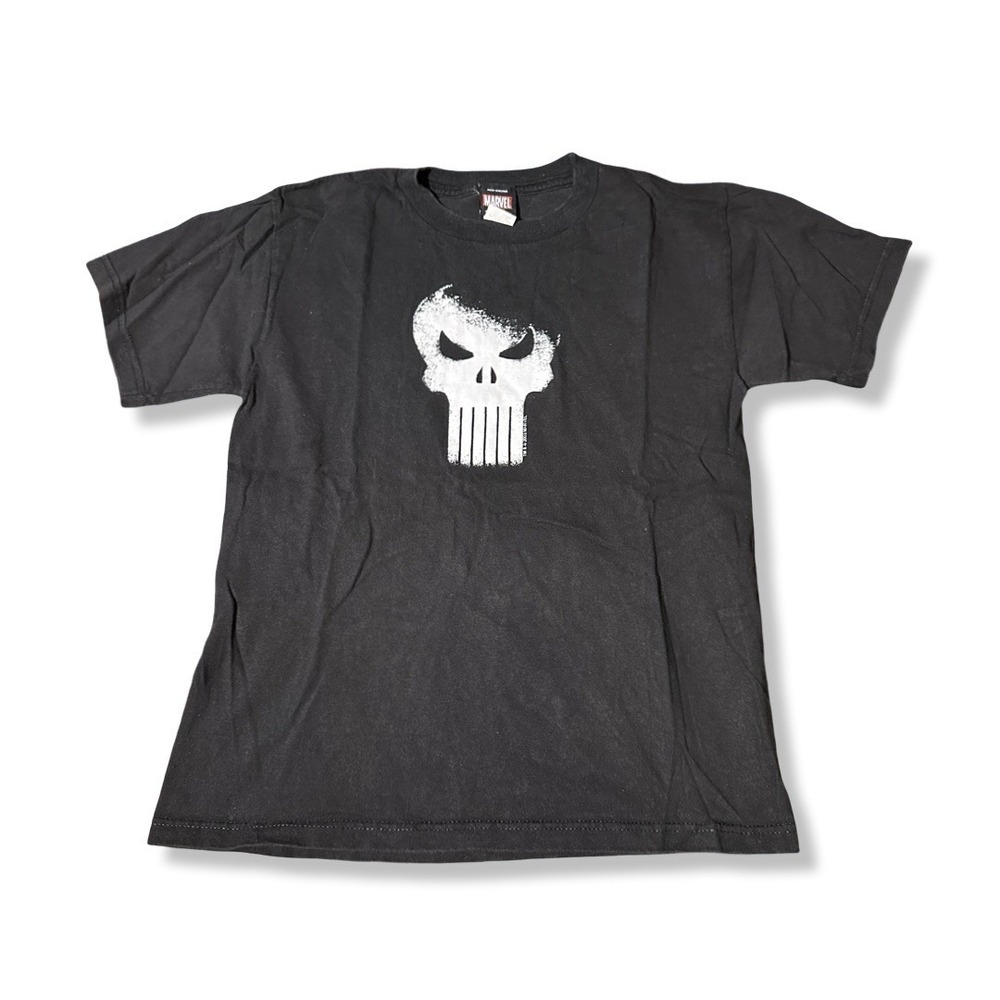 Vintage Marvel Mad Engine Punisher Skull Graphic T-Shirt Size Medium